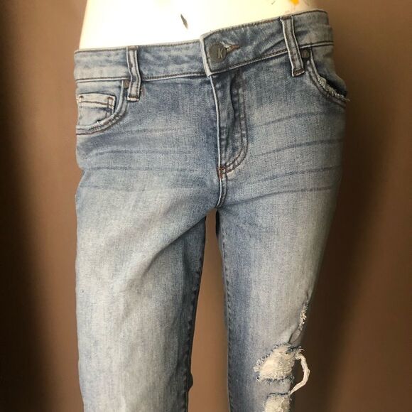 KUT from the Kloth Distressed Crop Jeans - Picture 3 of 5
